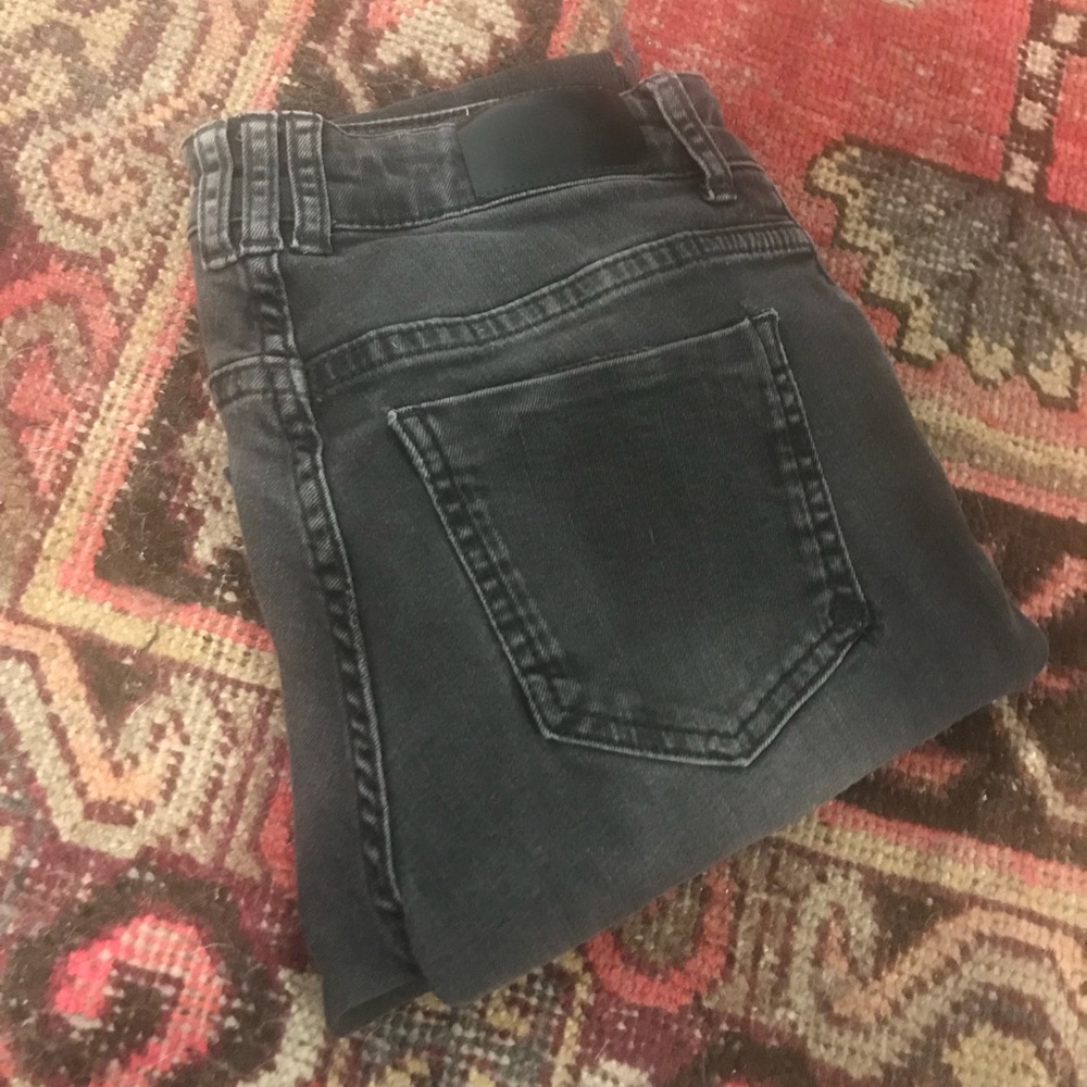 Anine Bing Gray Urban Distressed Jeans size 26
